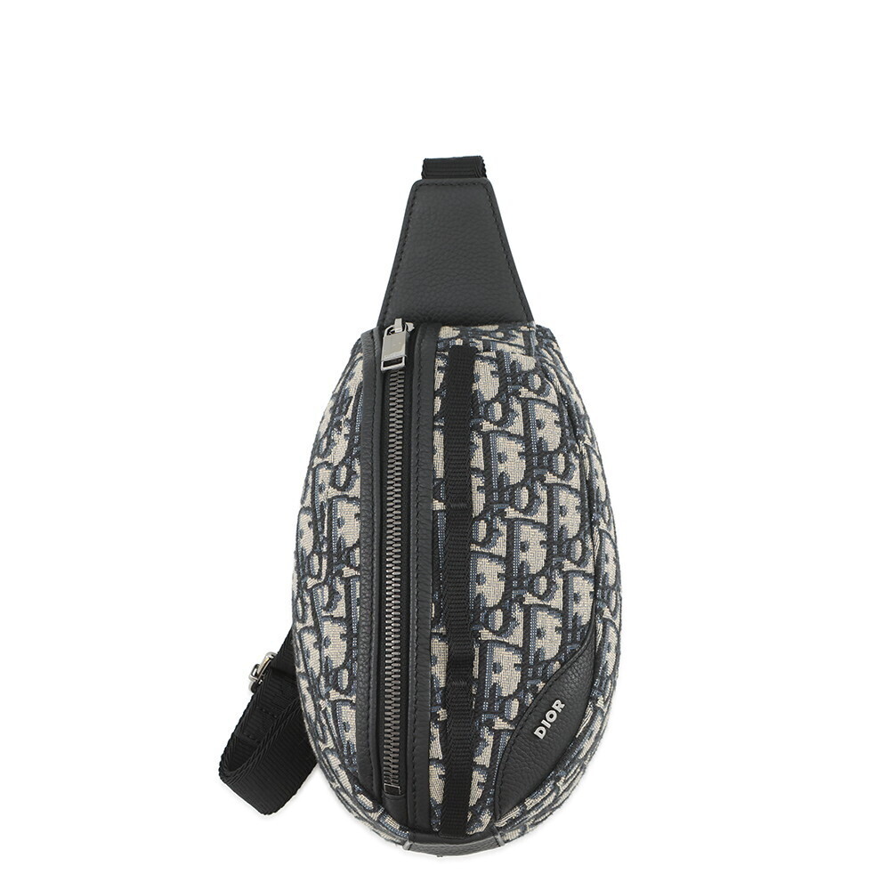 Christian Dior Body Bum Crossbody Belt Bag Oblique SCARAB Canvas Trotter Black